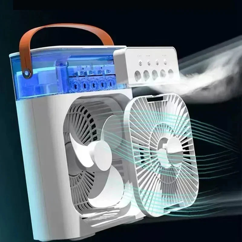 Portable Humidifier Fan Air Conditioners USB Electric Fan LED Night