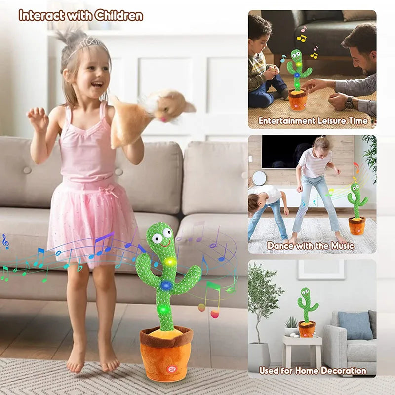 Rechargeable Dancer Cactus Glowing Dancing Captus USB