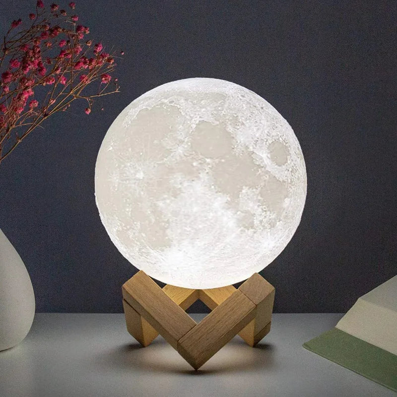 3D LED Night Light Print Moon Lamp