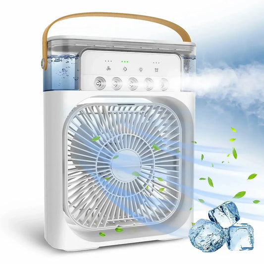 Portable Humidifier Fan Air Conditioners USB Electric Fan LED Night