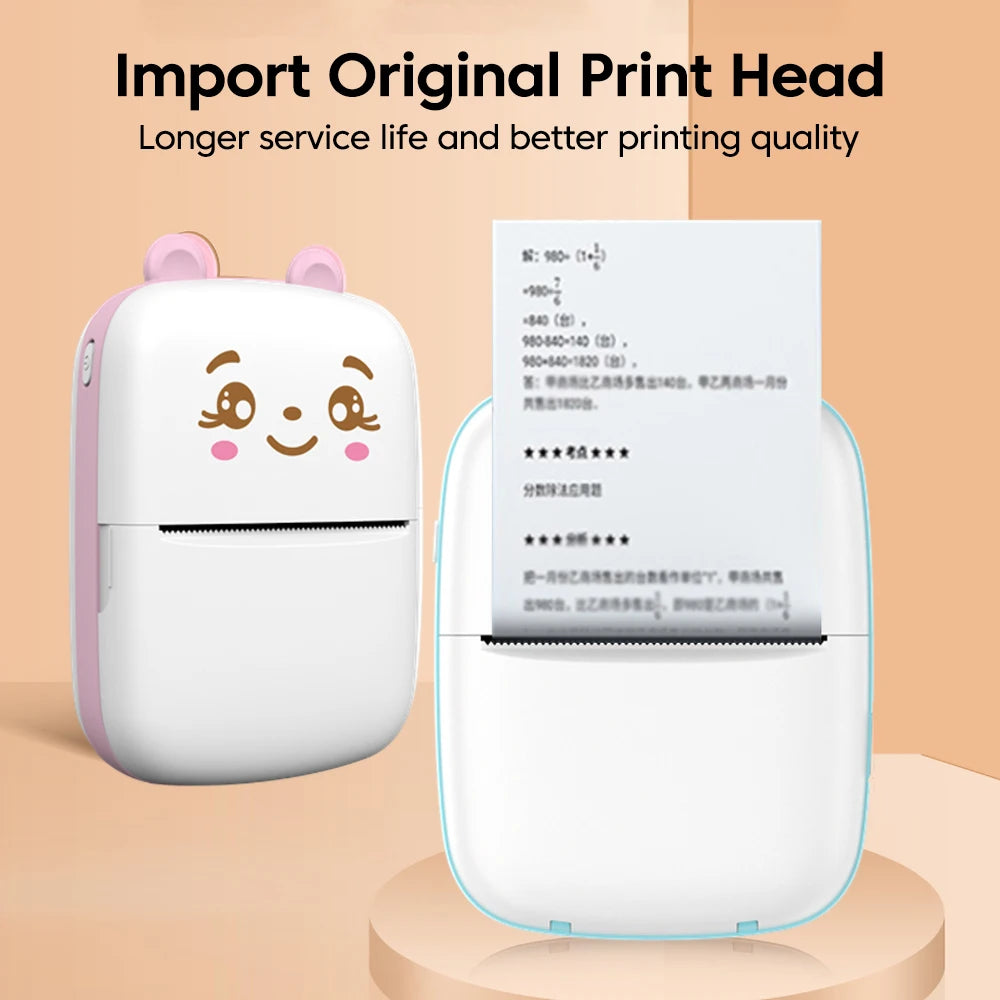 Thermal Printer Mini Portable Adhesive Label Printer Bluetooth